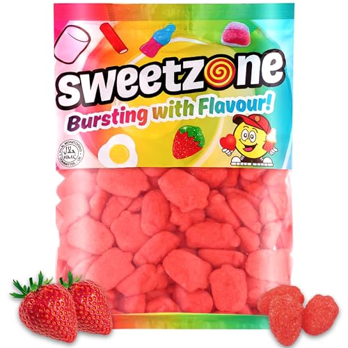 Schaum Erdbeeren - Halal Süßigkeiten ohne Schweinegelatine - 1kg Beutel von Sweetzone