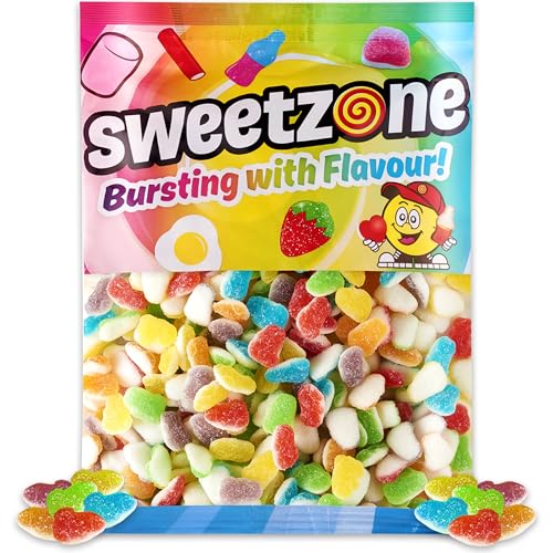 Sweetzone Fizzy Funky Frogs 1 kg Gummibonbons, Dosen fruchtiger Blast, altmodische amerikanische Süßigkeiten für Retro-Süßliebhaber, genießen Sie die unwiderstehlichen Fruchtgummi-Halal-Süßigkeiten, von Sweetzone