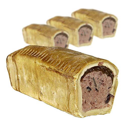 Hirsch Pâté, Farce vom Hirsch, mit Stücken und Nüssen, TK, 2 kg, 4 x 500g von Swiss Gourmet Waßmer GmbH Thomas Waßmer