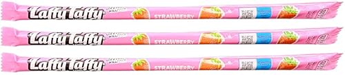 American Laffy Taffy Strawberry Rope Candy (23 g) – 3 Stück | Kauige und leckere Leckereien mit Fruchtgeschmack für Kinder und Erwachsene | Trendige süße Snacks für jeden Anlass Swiss+ von Swiss+