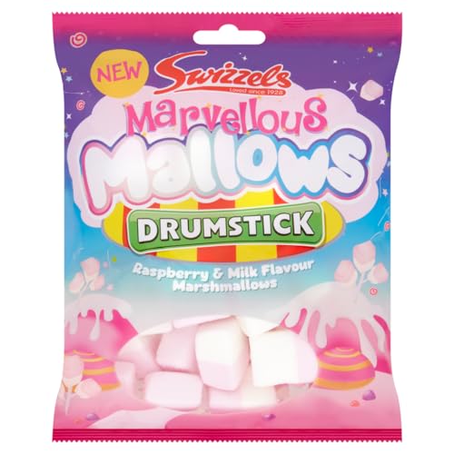 Swizzels Marvellous Mallows Drumstick Raspberry & Milk Flavour Marshmallows von Swizzels