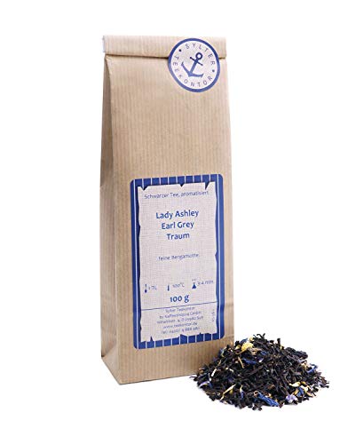 Schwarzer Tee lose Lady Ashley Earl Grey Traum Kornblumen Schwarztee feine Bergamotte 100g von Sylter Teekontor