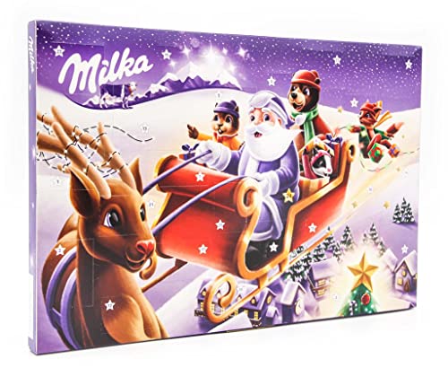 Milka Adventskalender mit verschiedenen Schokoladenfiguren mit Crème-Füllung, 200 g von HAPIDS