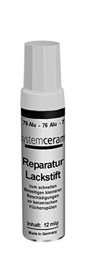 SYSTEMCERAM Reparatur Lackstift ALU für KeraDomo Spülen / Ausbesserungsstift von Systemceram