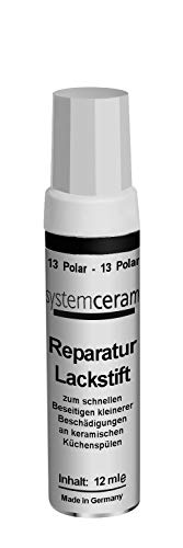 SYSTEMCERAM Reparatur Lackstift POLAR für KeraDomo Spülen / Ausbesserungsstift von Systemceram