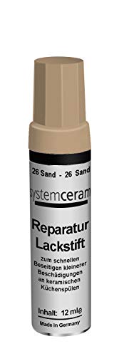 SYSTEMCERAM Reparatur Lackstift SAND für KeraDomo Spülen / Ausbesserungsstift von Systemceram