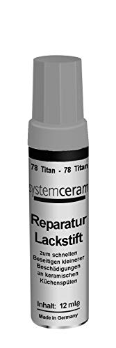 SYSTEMCERAM Reparatur Lackstift TITAN für KeraDomo Spülen / Ausbesserungsstift von Systemceram