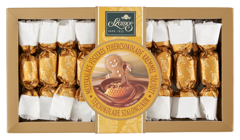 Weihnachtsbonbon Szamos Gewürzlebkuchen (mézeskalács fűszeres) 225g von Szamos Marcipán Kft.