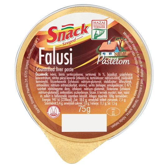 Snack Szeged falusi pástétom 75g von Szegedi Paprika ZRt.