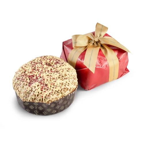 T'a Milano Handgefertigter Panettone mit Himbeeren und Pistaziencreme, überzogen mit weisser Schokolade - 750 g von T'a Milano