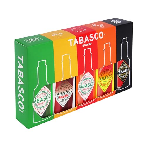 TABASCO Brand Geschenk-Set: 60ml Glasflaschen mit scharfe Chili-Sauce - 100% natürlich - Schärfe-Anfänger bis Schärfe-Liebhaber kommen auf ihren Geschmack!… (5 pack) von TABASCO