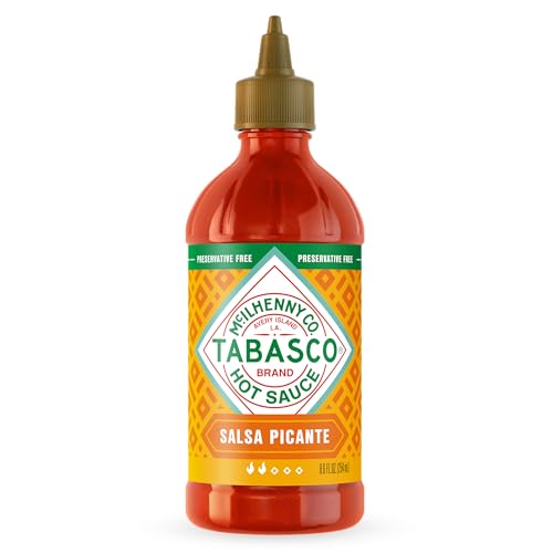 TABASCO Salsa Picante - Lebendige & Milde Scharfe Soße, leicht zu dosierende Squeeze-Flasche, dickerer mexikanischer Stil mit authentischen Paprika, Knoblauch & Gewürzen, 256ml (Packung mit 1) von TABASCO