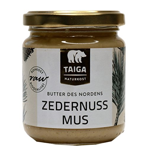 Taiga Naturkost - Sibirisches Zedernuss-Mus Bio - Rohkost-Qualität - Ideal für Cremes, Dressings und Dips - 190g von TAIGA NATURKOST