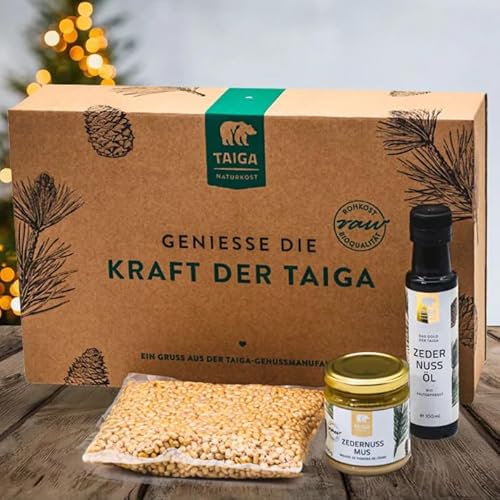 Geschenkset – Zedernuss-Genuss aus der Taiga in edler Verpackung – Premium Bio Qualität, Taiga Naturkost von TAIGA NATURKOST