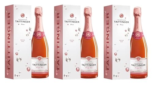 3x 0,75l - Champagne Taittinger - Brut Prestige Rosé - in GP - Champagne A.O.P. - Frankreich - Rosé-Champagner brut von TAITTINGER CHAMPAGNE