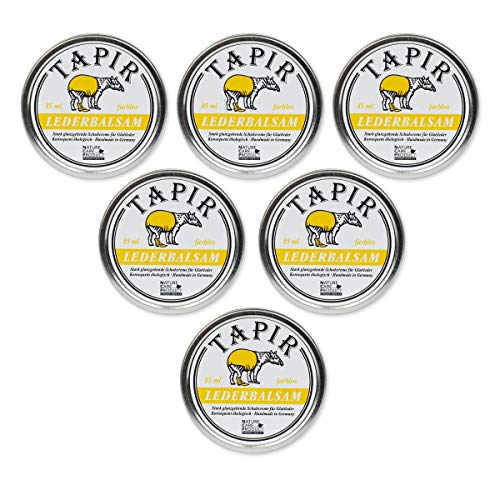 TAPIR - Lederbalsam farblos in Weißblechdose - 85 ml - 6er Pack von TAPIR