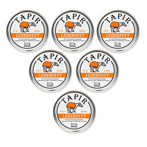 TAPIR - Lederfett farblos in Weißblechdose - 85 ml - 6er Pack von TAPIR