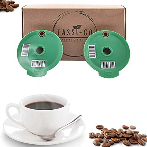 TASSI-GO nachfüllbare Kaffeekapseln für Kaffee | Wiederbefüllbare alternative Kaffeepads für Bosch Tassimo-Kaffeemaschinen – 2x 180 ml (2er-Set) von TASSI-GO