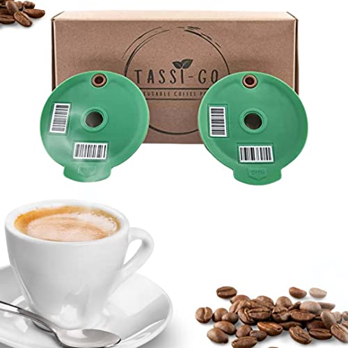 TASSI-GO Wiederverwendbare Kapsel - Nachfüllbare Kaffeekapseln | Tassimo Kapseln wiederbefüllbar | Für Bosch Tassimo-Maschinen (2x 60 ml (Espresso) - Kunststoff) von TASSI-GO