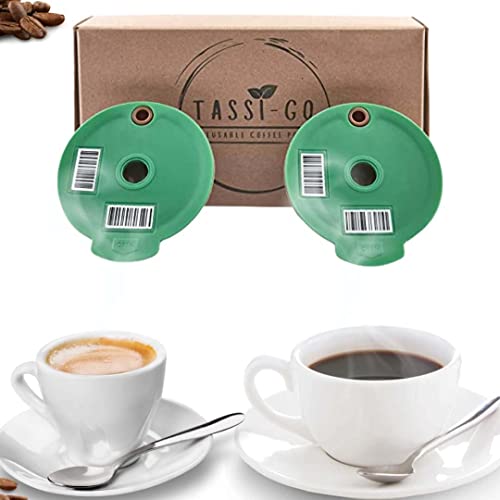 TASSI-GO wiederverwendbare Kaffeekapsel - nachfüllbarer Kaffeefilter | nachhaltige Mehrwegkaffeekapsel | für Bosch-s Tassimo-Maschinen – 60 ml + 180 ml von TASSI-GO