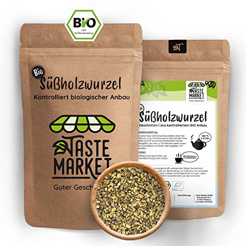 1 kg BIO Süßholzwurzel GRÖSSENAUSWAHL | geschnitten & getrocknet | Süßholzwurzel Tee von TASTE MARKET Guter Geschmack