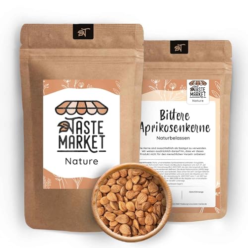 1 kg Bittere Aprikosenkerne | naturbelassen | B17 | Saatgut | bitter | Kerne Samen von TASTE MARKET Guter Geschmack