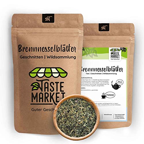 1 kg GRÖSSENAUSWAHL Brennnesselblätter geschnitten | Brennnesseltee | Brennnessel | schonend getrocknet | Kräutertee Tee von TASTE MARKET Guter Geschmack