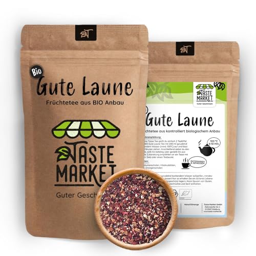 10 kg BIO Früchtetee Gute Laune GRÖSSENAUSWAHL – lose – Früchtetee mit Hibiskus, Orange, Apfel und Hagebutte – Taste Market von TASTE MARKET Guter Geschmack