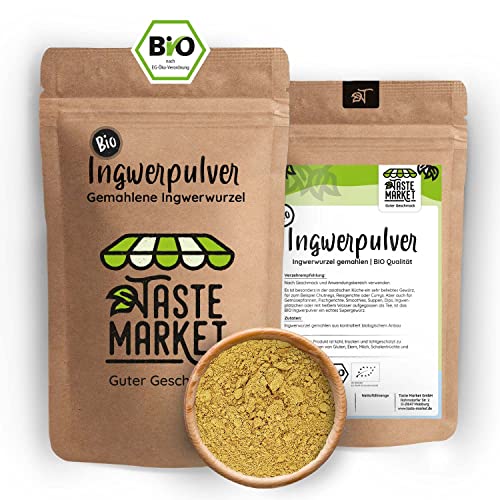 10 kg BIO Ingwerpulver | Ingwer gemahlen | Ingwertee | Ingwerwurzel gemahlen | Gewürz | kontrolliert biologischem Anbau von TASTE MARKET Guter Geschmack