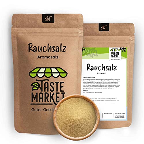 10 kg GRÖSSENAUSWAHL Rauchsalz | Hickory Style | 100% Vegan Grillen Aroma Grill | Meersalz Salz fein von TASTE MARKET Guter Geschmack