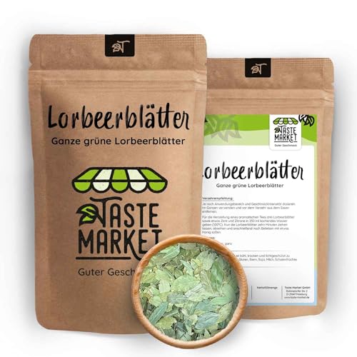 10 kg Lorbeerblätter grün - ganz – getrocknet - zum würzen oder als Tee von TASTE MARKET Guter Geschmack