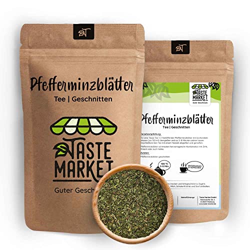 10 kg Pfefferminzblätter geschnitten | GRÖSSENAUSWAHL | 100% natürlich | Pfefferminz | Tee | Taste Market (10 kg) von TASTE MARKET Guter Geschmack