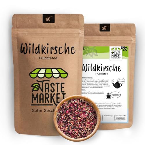 10 kg Wildkirsche GRÖSSENAUSWAHL – Früchtetee lose Teemischung – Kirschtee - aromatisiert - Taste Market von TASTE MARKET Guter Geschmack