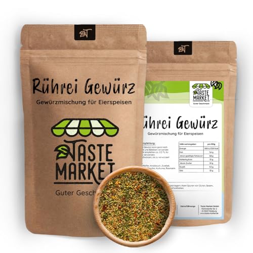 10 x 500 g Rührei Gewürz - Gewürzmischung - Für Rührei oder Omelette – pikant & würzig – Taste Market von TASTE MARKET Guter Geschmack