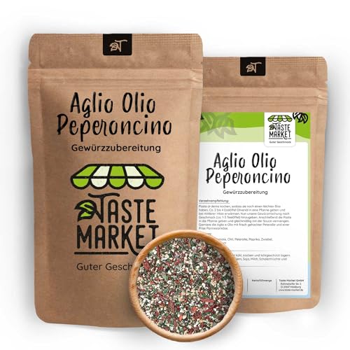 2 kg Aglio Olio Peperoncini – italienische Gewürzmischung für Pasta – Spaghetti al Olio – Taste Market von TASTE MARKET Guter Geschmack