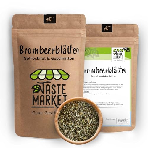 2 x 100 g Brombeerblätter | geschnitten und getrocknet | Brombeerblätter-Tee von TASTE MARKET Guter Geschmack