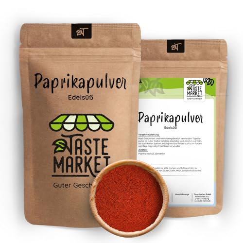 25 kg Paprika Pulver edelsüß | 80A Qualität | Paprika Pulver 100% Qualität | Delikatess Paprika von TASTE MARKET Guter Geschmack