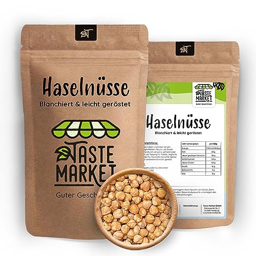 5 kg Haselnüsse | blanchiert | leicht geröstet | geschälte Haselnusskerne | naturbelassen | TASTE MARKET von TASTE MARKET Guter Geschmack