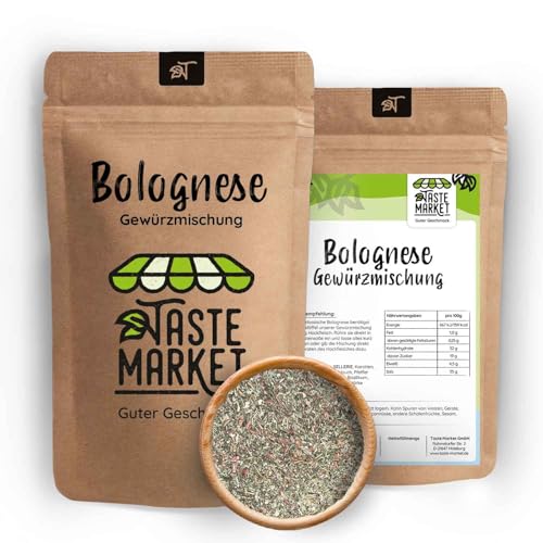 Bolognese Gewürz – 1 kg – Gewürzmischung – ohne Zusätze – für Bolognese, Lasagne & italienische Gerichte – Taste Market von TASTE MARKET Guter Geschmack