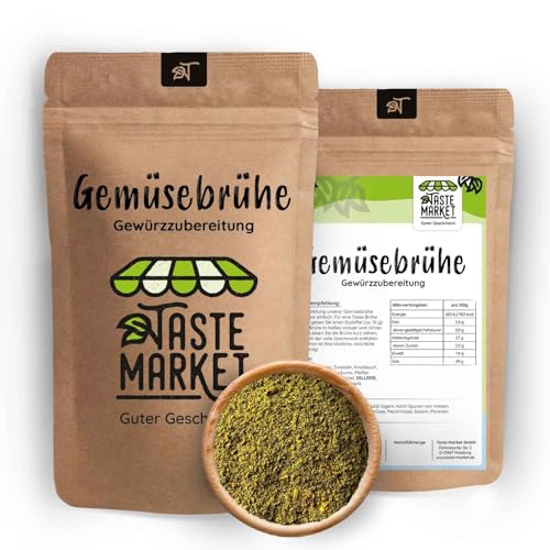 Gemüsebrühe 10 kg Gemüsebrühe | Vegan | Ohne künstliche Zusätze | Ohne Hefe | Ohne Palmfett | Ohne Glutamat | Brühe von TASTE MARKET Guter Geschmack