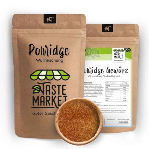 Porridge Gewürz - 500 g – Oatmeal Gewürzmischung für Haferflocken und Smoothies - Taste Market von TASTE MARKET Guter Geschmack