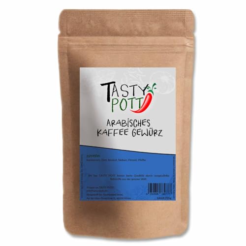 Tasty Pott Arabische Kaffee Würze 30 Gramm | Nachfüllbeutel Nachfüllpackung | Kaffee | Arabische Spezialität | Mokka Kaffeeliebe | Gewürze | Backen & Kochen | Kaffeegenuss von TASTY POTT