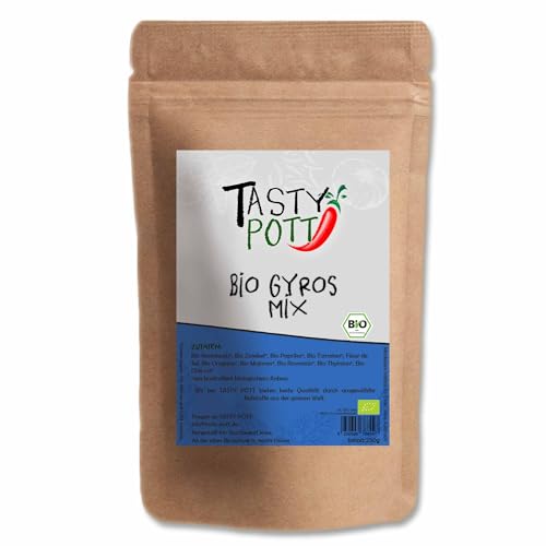 Tasty Pott Bio Gyros Gewürz 1000 Gramm | Kochen & Braten | Fleisch Tofu Gemüse | Gyros griechisch Griechenland | würzen verfeinern Geschmack | Nachfüllbeutel Vorteilspackung von TASTY POTT