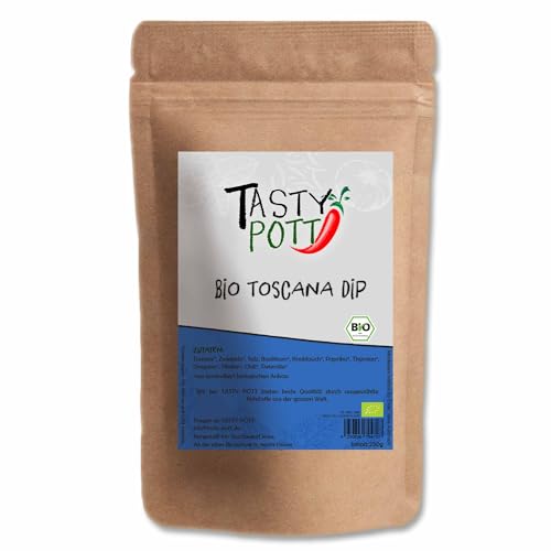 Tasty Pott Bio Toscana Dip 30g Beutel | Kochen & Marinieren | Dips & Soßen | Geschmack & Genuss | Italien Pasta Pizza | besonders & hochwertig | Bio Qualität von TASTY POTT