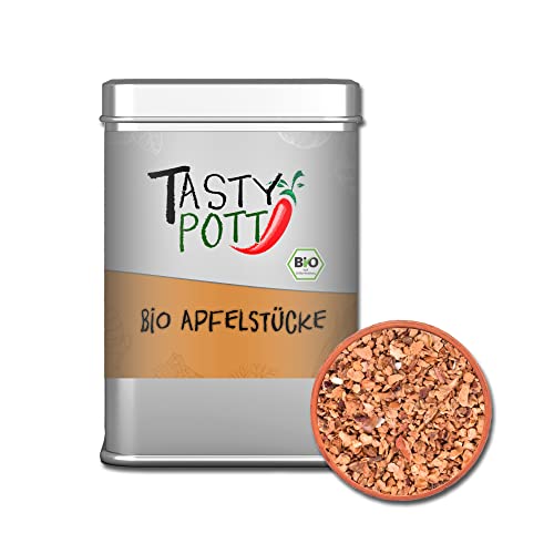 Tasty Pott Gewürze I Spices I Feinkost I Für Müsli und Porridge I Zum Backen I Aromatisch I Geschmack (Bio Apfelstücke (3mm) 60g) von TASTY POTT