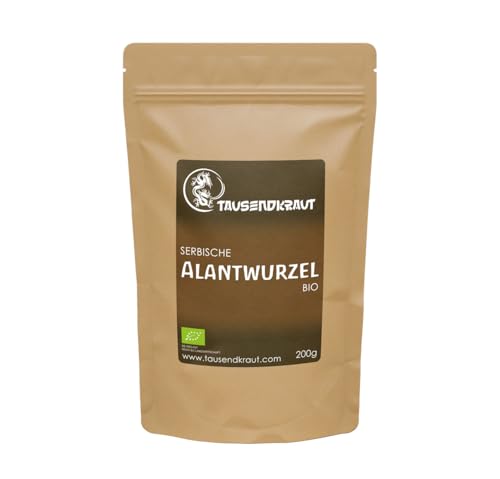 Alantwurzel BIO (200g) I Kräutertee lose I aus kontrolliert biologischem Anbau in Serbien I ideal für Alantwurzel Tee oder zum Verräuchern I Premium Tausendkraut Qualität (200g) von TAUSENDKRAUT FÜR MEHR LEBENSQUALITÄT!