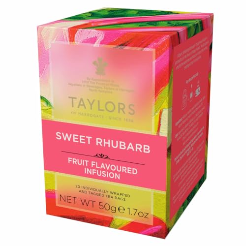 Taylors & Royal Botanic Gardens Kew Sweet Rhubarb Tea 20 wrapped tea bags von TAYLORS OF HARROGATE