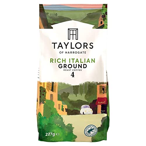 Taylors of Harrogate Reich italienischer gemahlener Röstkaffee, 227 g von TAYLORS OF HARROGATE