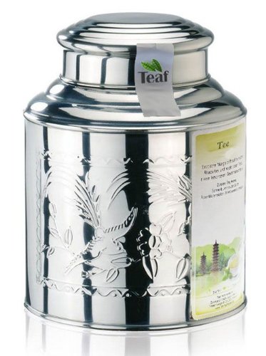 BROMBEER-FLIEDERBEER - Früchtee - im Tea Caddy (Teedose) - Ø130 mm, Höhe 180mm (500g) von TEAF