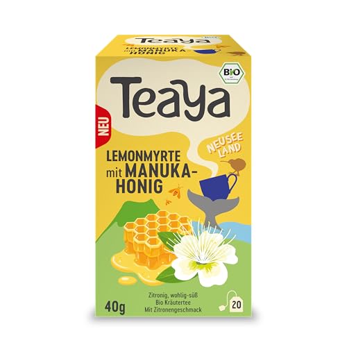 Teaya – Neuseeland - Bio Lemonmyrte mit Manuka Honig – Erfrischender Kräutertee mit Zitronennote - Vegan & Glutenfrei - Natürlich süß & aromatisch (5 x 20 Filterbeutel) von TEAYA